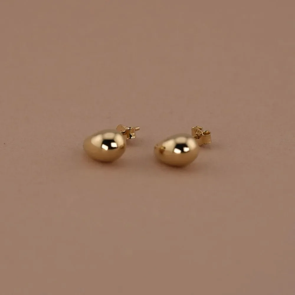 14k Real Gold Teardrop Earrings | Birthday Gift | Essential Fashion Jewelry |